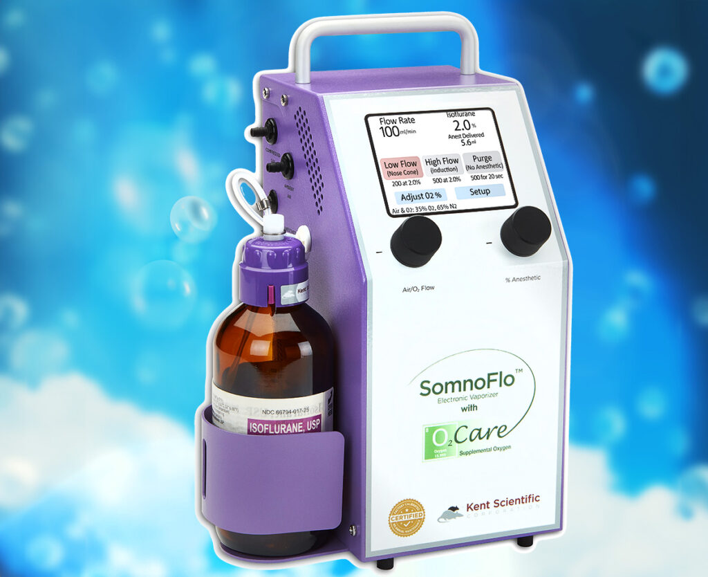 Somnoflo Ocare rodent mixed gas anesthesia